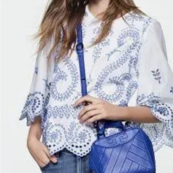 Tory Burch Mariana Top in White Size XL - Picture 3 of 16